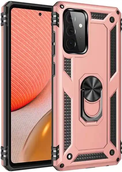 Zore Vega Kapak Galaxy A52 için Rose GOLD dayanıklı ve fonksiyonel telefon kılıfı