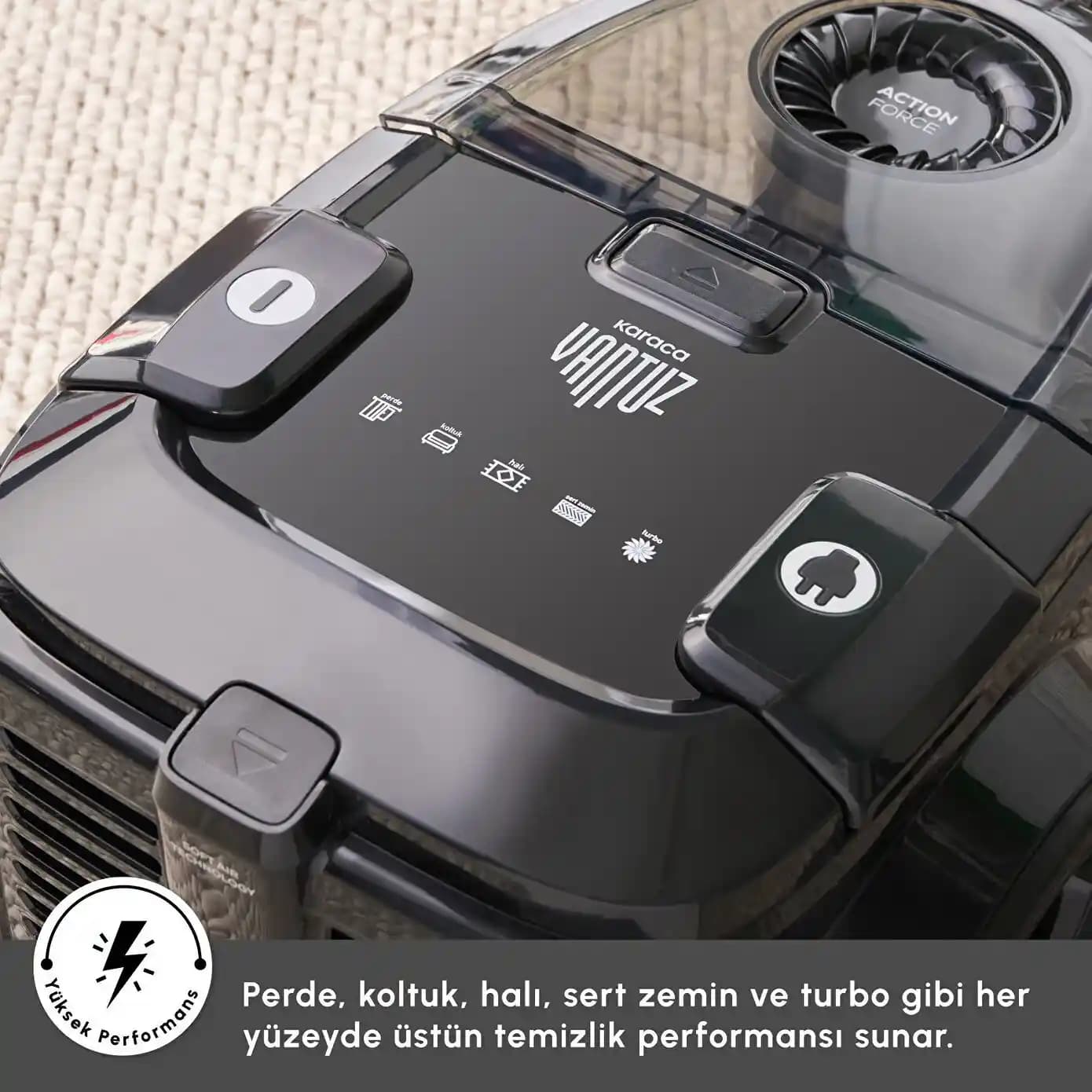 Karaca Vantuz Action Force X10 Elektrikli Süpürge: Güçlü ve Kullanışlı Temizlik Çözümü
