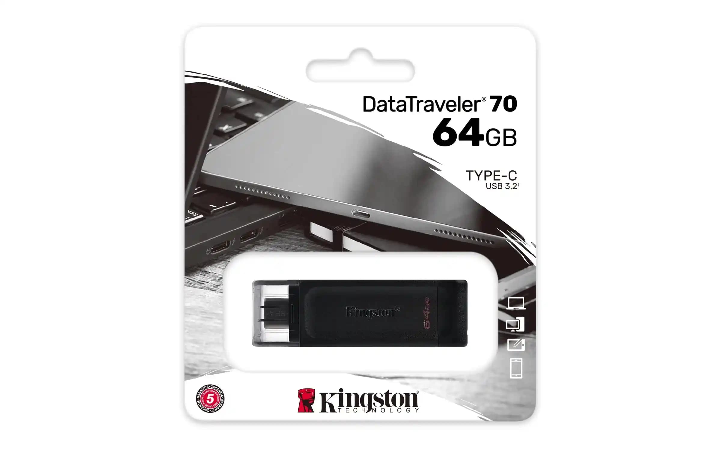Kingston DT70 64GB USB Bellek: Hızlı ve Güvenilir Veri Saklama Çözümü