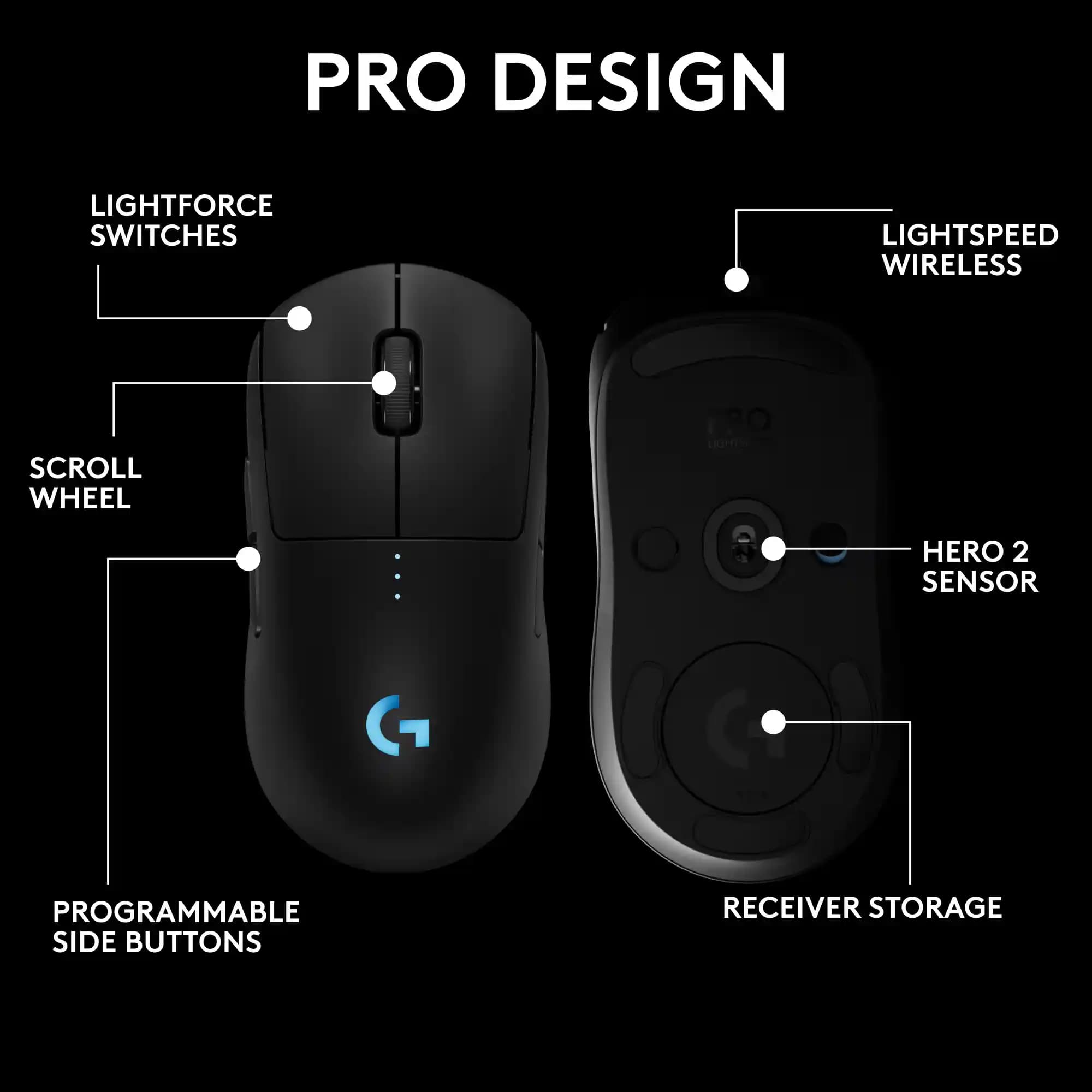 Logitech Pro Wireless Kablosuz Oyun ve Profesyonel Kullanım İçin Tasarlanmış Fare