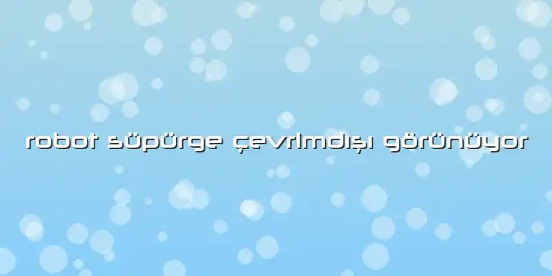 Robot Süpürge Çevrimdışı Görünüm Sorunu ve Güncel Teknolojik Gelişmeler