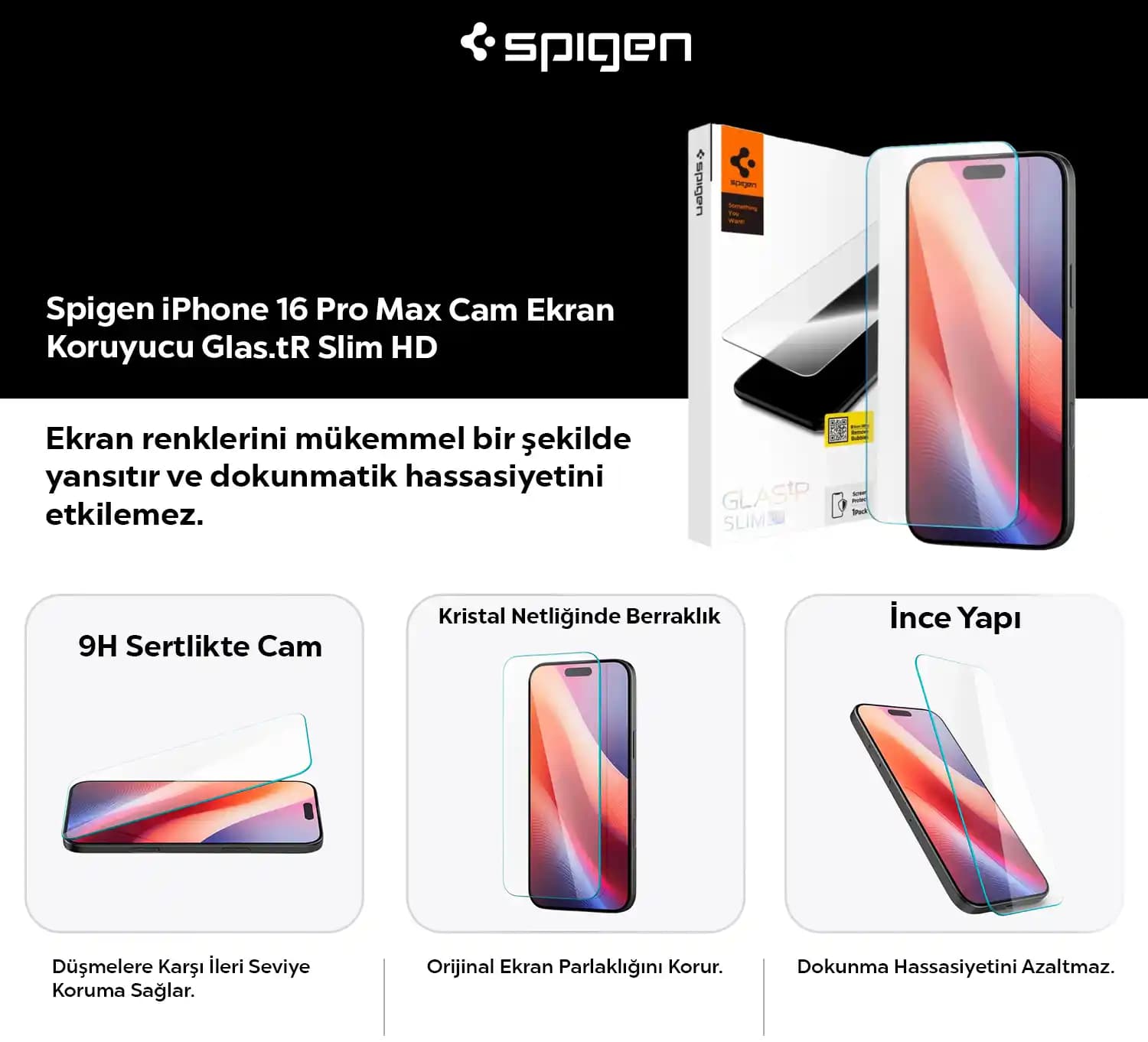 Spigen iPhone 16 Ekran Koruyucu Seçenekleri ve Özellikleri Güncel Modeller