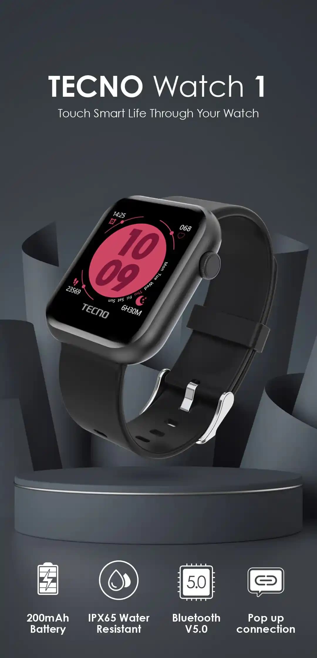 TECNO Watch 1 Akıllı Saat: Şık Tasarım ve Gelişmiş Fonksiyonlar ile Günlük Kullanım