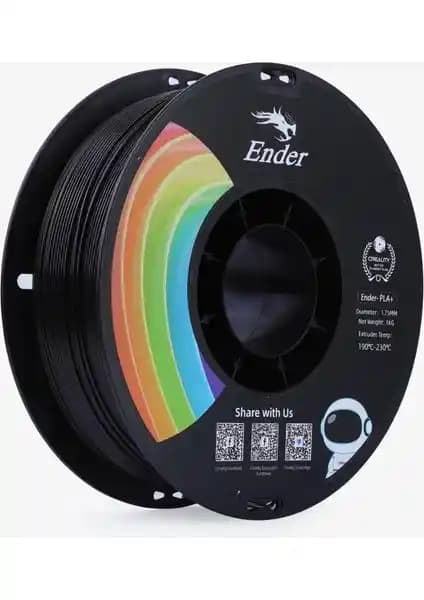 Creality Ender Siyah 1.75MM PLA+ Filament: Yüksek Kalite ve Güçlü Performans Özellikleri