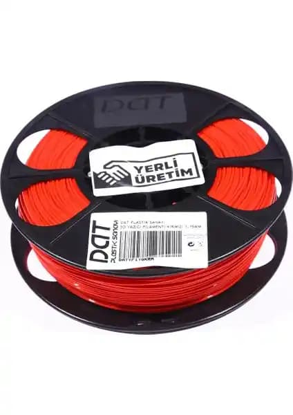 Dat PLA Kırmızı 3D Filament 1.75mm - Yüksek Kalite ve Parlaklık Sağlayan Malzeme