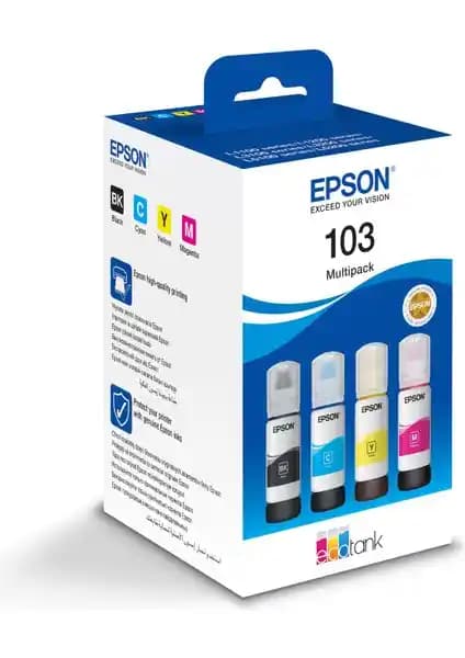 Epson T103 Ecotank Çoklu Kartuş Paketi: Yüksek Kalite ve Ekonomik Baskı Çözümü