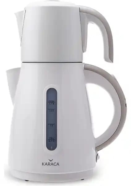 Karaca Daystar 2 in 1 Çay Makinesi ve Su Isıtıcı Paslanmaz Çelik Demlikli Tasarım