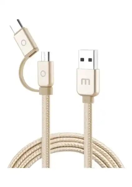 Meizu Micro USB ve Type-C 2'li Kablo Seti 1.2 Metre Dayanıklı ve Estetik Bağlantı Çözümü