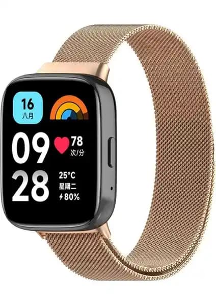 MobaxAksesuar Metal Kordon Xiaomi Redmi Watch 3 Active için şık ve dayanıklı tasarım