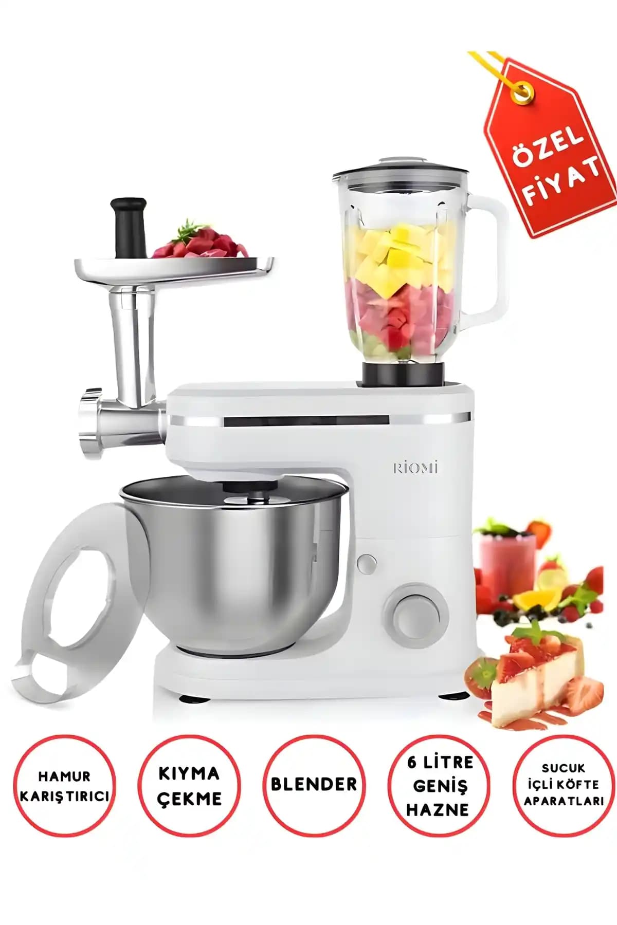 RİOMİ 3'ü 1'li Çok Fonksiyonlu Mutfak Şefi Güçlü Performans ve Dayanıklılık