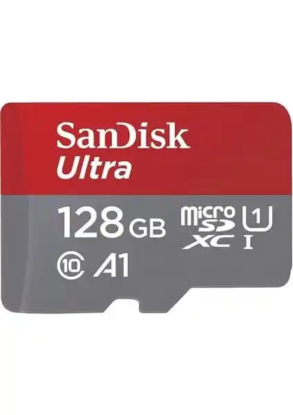 SanDisk Ultra 128GB MicroSDXC Hafıza Kartı Yüksek Kapasiteli ve Güvenilir Depolama Çözümü