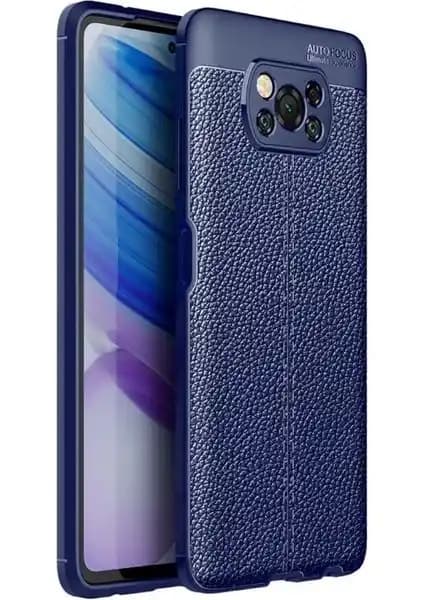 Xiaomi Pocophone X3 NFC için deri desenli silikon kılıf şıklık ve koruma sağlar