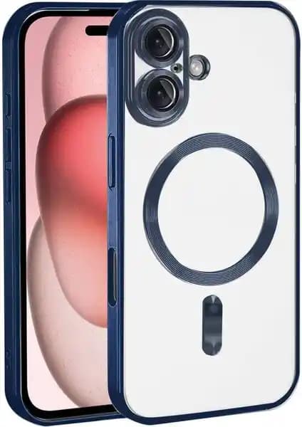 Apple iPhone 17 için Magsafe uyumlu şeffaf silikon kamera lens korumalı kılıf