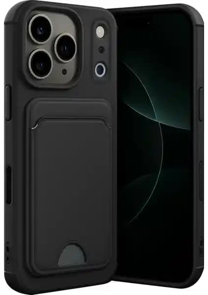 Apple iPhone 17 Pro için dayanıklı ve şık silikon kılıf kartlık özelliğiyle