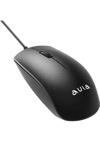 Aula AM100 1200 DPI Kablolu Optik Mouse Ergonomik ve Dayanıklı Tasarım