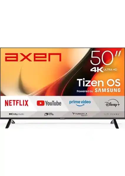 Axen AX50FMN501 50 İnç 4K Ultra HD Akıllı LED TV ile Modern Eğlence Deneyimi