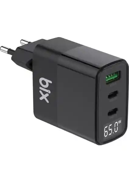 Bix BX65GD 65W USB Tip-C Hızlı Şarj Cihazı ile Güçlü ve Güvenilir Şarj Deneyimi
