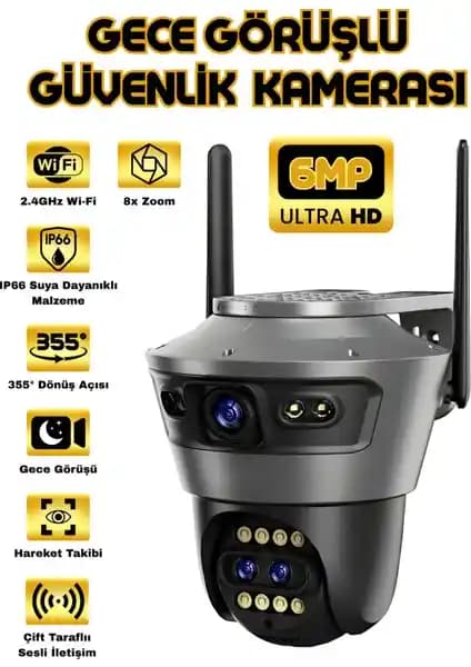 Enshall 6MP 6K Ultra HD Dış Mekan Güvenlik Kamerası Yüksek Çözünürlük ve Gece Görüşü ile Güvenliği Artırır