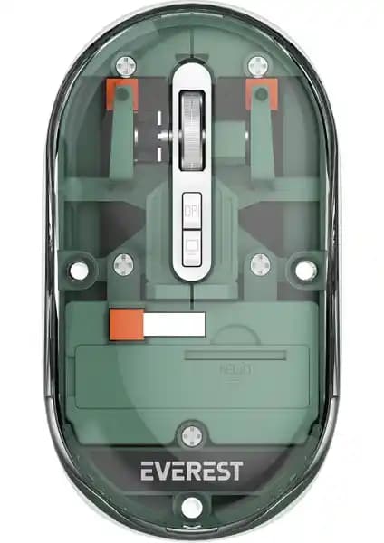 Everest SM-BT29 Şeffaf Yeşil Kablosuz Mouse Bluetooth ve 2.4 GHz Teknolojisiyle