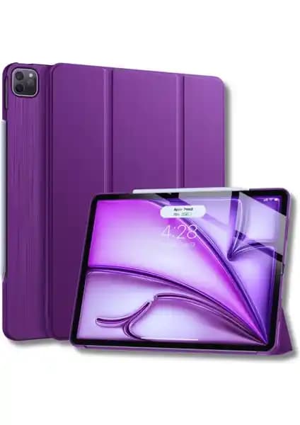 Fuchsia Renkli iPad Air 13 İnç M2 Çipli 2024 Uyumlu Akıllı Tablet Kılıfı