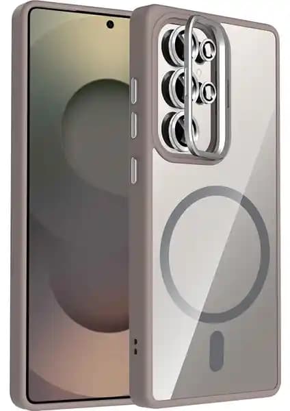 Galaxy S25 Ultra için Şeffaf ve Dayanıklı Kılıf, Kamera ve Standlı Özelliklerle Güvenli Koruma