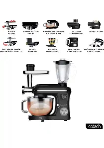 Icotech SM50 Çok Fonksiyonlu Güçlü Mutfak Cihazı: Yüksek Performans ve Dayanıklılık