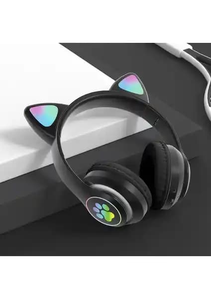 Kalavika LED Işıklı Kedi Kulak Bluetooth Kulaklık: Şık Tasarım ve Yüksek Performans