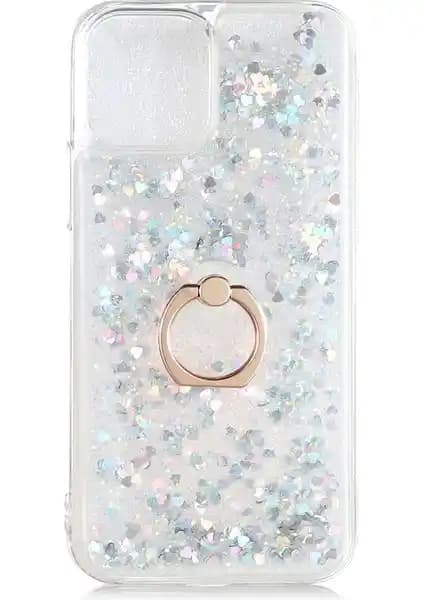 KNY Apple iPhone 13 Sıvılı Simli Yüzüklü Kapak: Şıklık ve Koruma Bir Arada