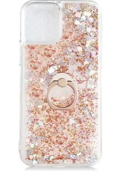 KNY Apple iPhone 13 Sıvılı Simli Yüzüklü Milce Kapak: Şıklık ve Koruma Bir Arada