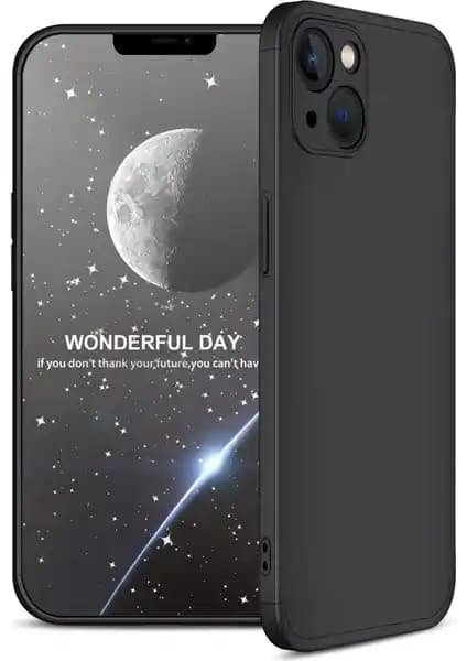 KNY Apple iPhone 13 Üç Parçalı 360 Ays Kapak Kılıfı Dayanıklı ve Şık Tasarım