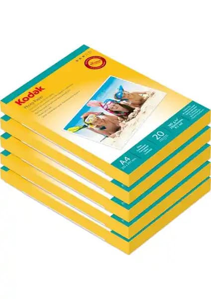 Kodak 180 Gr/m² Parlak Fotoğraf Kağıdı 20x30 cm A4 Boyutunda Yüksek Kalite Baskı