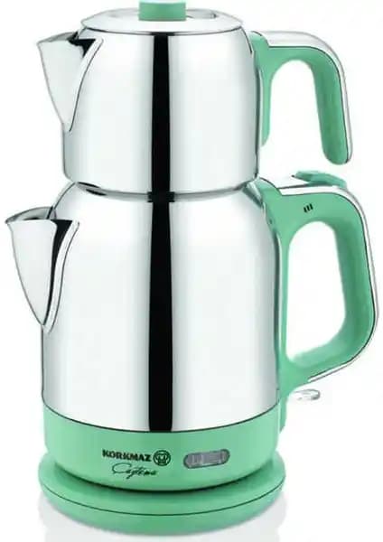Korkmaz Çaytema Turkuaz Krom Elektrikli Çaydanlık: Modern Tasarım ve Yüksek Performans Özellikleri