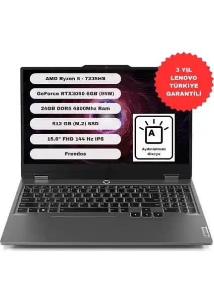 Lenovo LOQ AMD Ryzen 5 7235HS ile Güçlü Oyun ve Günlük Kullanım Deneyimi