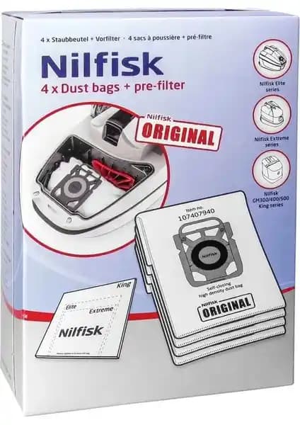 Nilfisk ELITE EXTREME Serisi Uyumlu Orijinal Toz Torbası Seti Performans Artırıcı