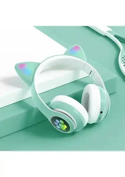 Novatis Renkli LED Işıklı Kablosuz Çocuk Kulaklığı Yüksek Ses Kalitesi ve Konfor