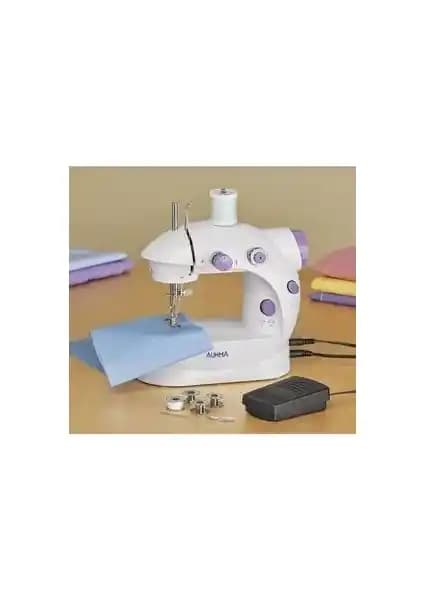 Onetick Auhma Mini Işıklı Pedallı Dikiş Makinesi Ev ve Seyahat İçin Uygun Taşınabilir Model