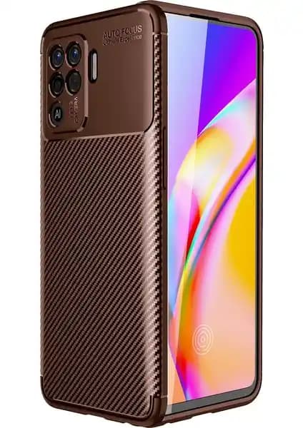 Oppo Reno 5 Lite için Şık ve Koruyucu Karbon Desenli Silikon Kılıf Detayları