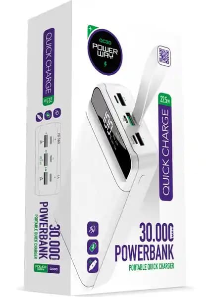 Powerway PD 22.5W 30.000 mAh Hızlı Şarj Powerbank İnceleme ve Özellikleri