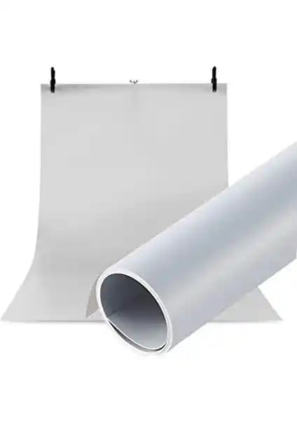 Profesyonel Ürün Fotoğraf Çekim Fonu 70x100 cm Plastik Malzeme Beyaz ve Siyah Renk Seçenekleri