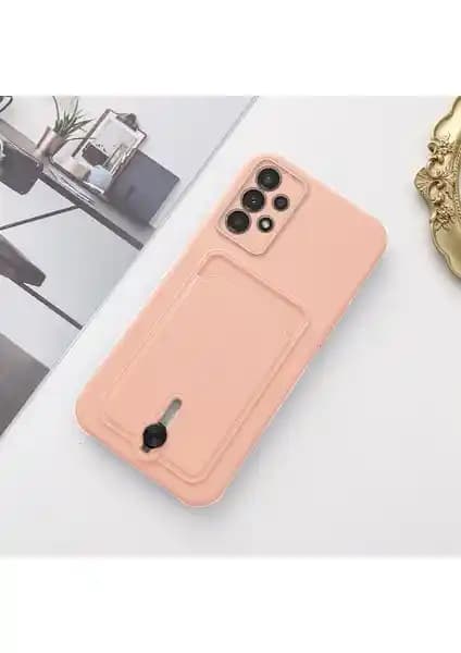 Samsung Galaxy A23 için Zebana Rose Gold Silikon Kılıf Kartlıklı Koruyucu ve Şık Tasarım