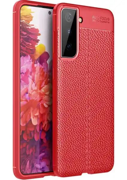 Samsung Galaxy S21 Plus için Estetik ve Koruyucu Deri Görünümlü Kılıf