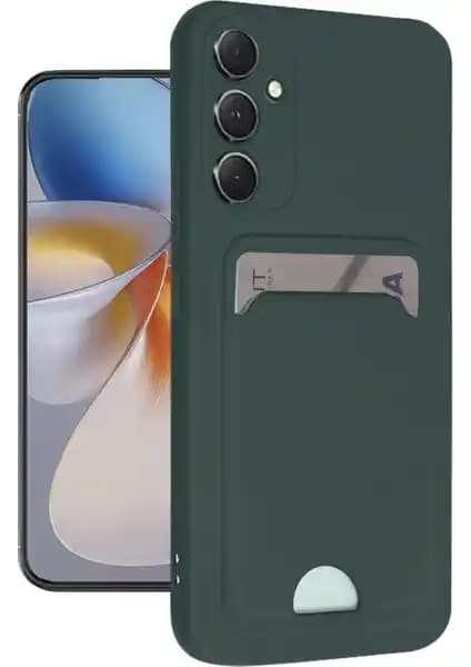 Samsung Galaxy S24 FE için Şık ve Koruyucu Silikon Kılıf Kartlı Tasarım ile