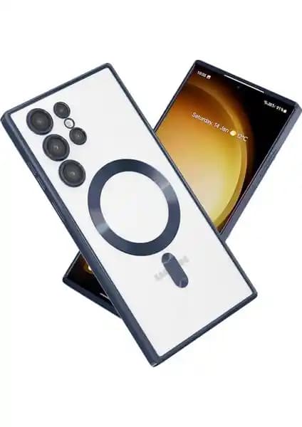 Samsung Galaxy S24 Ultra için Şeffaf ve Dayanıklı Magsafe Uyumlu Kılıf
