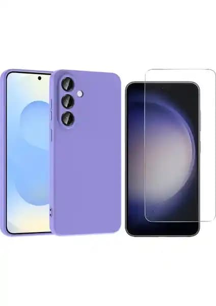 Samsung Galaxy S25 FE İçin Zarif ve Koruyucu Kılıf ve Nano Ekran Koruyucu Seti