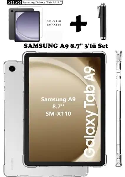 Samsung Galaxy Tab A9 8.7 İnç İçin Kapsamlı Koruma Seti ve Aksesuarlar