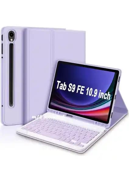 Samsung Galaxy Tab S9 ve S10 Serisi İçin Kablosuz Bluetooth Türkçe Q Klavyeli Kılıf