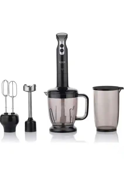 Schafer Meister Mega 11 Parça Blender Seti Siyah Güçlü ve Çok Fonksiyonlu Mutfak Aleti