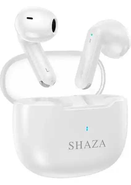 Shaza Air7 Gürültü Engelleme ENC 4 Mikrofonlu Bluetooth 5.3 TWS Kulaklık Beyaz