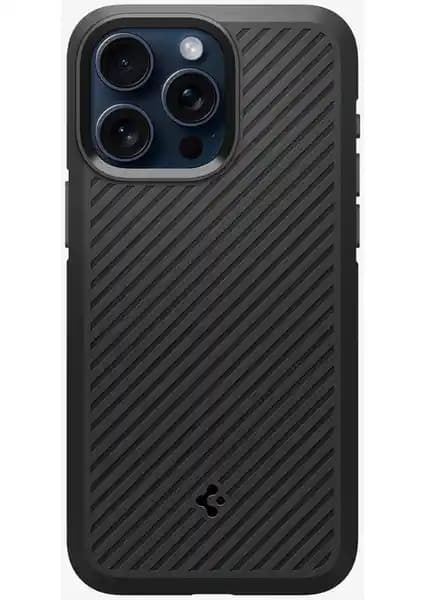 Spigen Core Armor Matte Black Kılıf iPhone 15 Pro Max için dayanıklı ve şık koruma sağlar