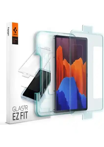 Spigen Galaxy Tab S8 Plus ve S7 Plus Uyumlu Cam Ekran Koruyucu Güçlü ve Pratik Koruma